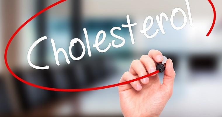 Napis cholesterol na szybie