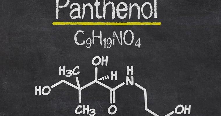 Wzór chemiczny panthenolu.